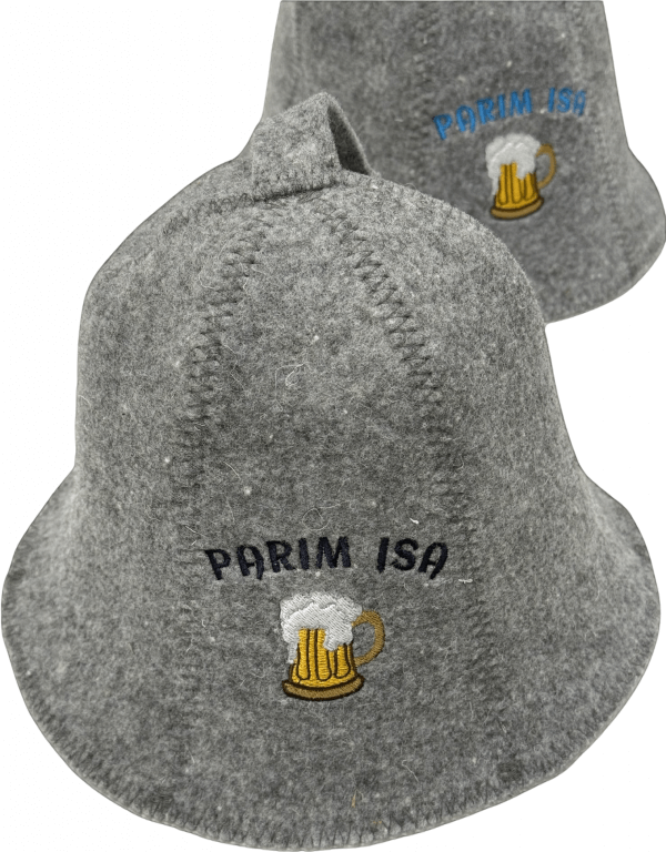 hall-saunamüts-parim isa-tikandiga-kingitus isale-tikimki-tikkimisteenus