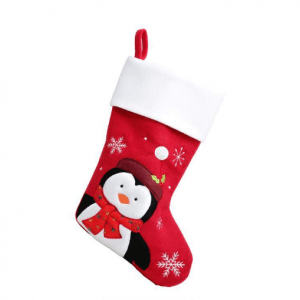 jõulusokk pingviini pildiga- nimetikand- sinu nimi-tikimiki