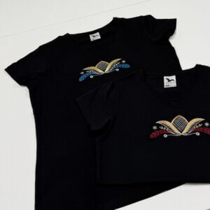 must t-särk-rahvusliku tikandiga- Ambla kellukas-eesti disain-tikimiki